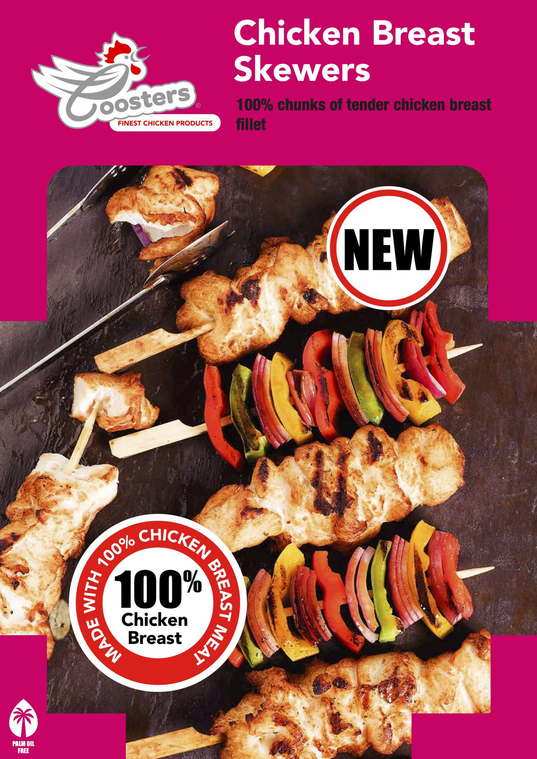 Coosters Chicken Skewers Plain 10 pack