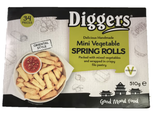 Diggers Mini Veg Spring Roll 510g