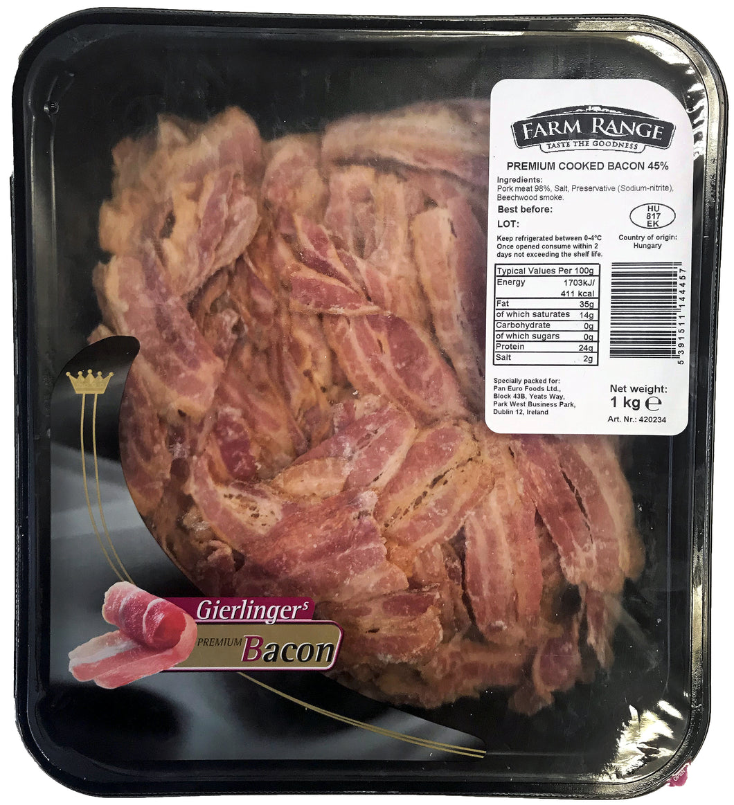 Farm Range Premium Cooked Bacon 1kg