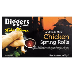 Diggers Mini Chicken Spring Rolls 15g