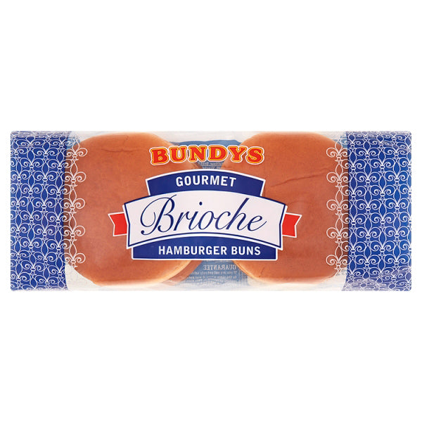 Bundys Gourmet Brioche Hamburger Buns 6 Pack
