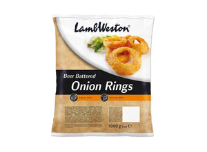 Lamb Weston Beer Battered Onion Rings 1kg