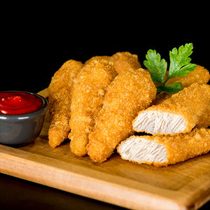 Glenhaven Cooked Battered Chicken Breast Goujons 1kg