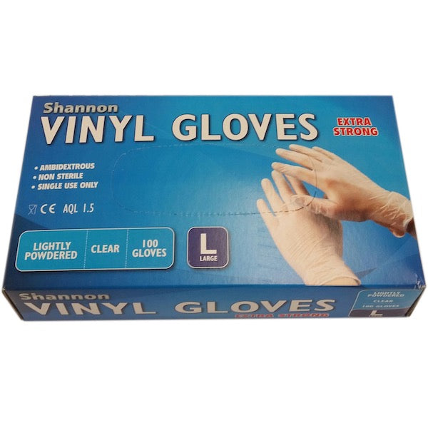 Disposable Clear Gloves Powdered 100